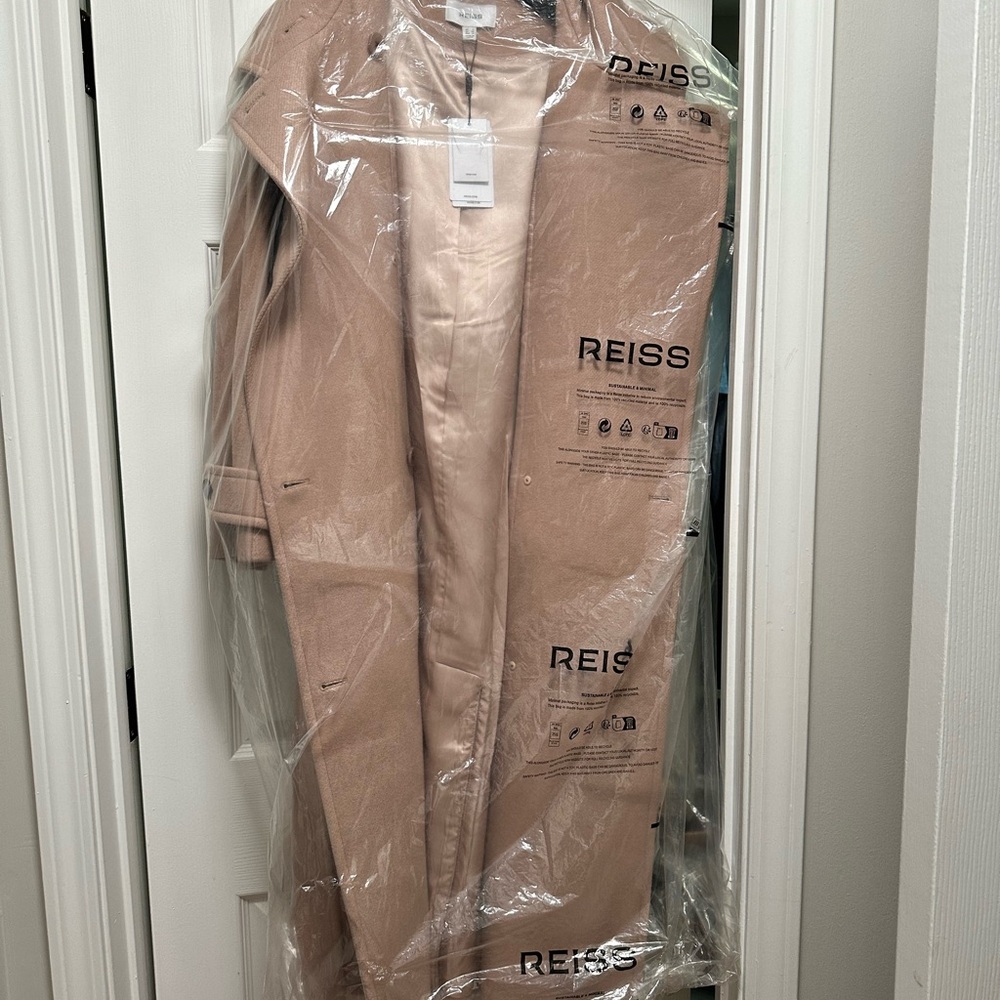 Reiss - NWT tan Wool Blend Coat - Picture 4 of 13